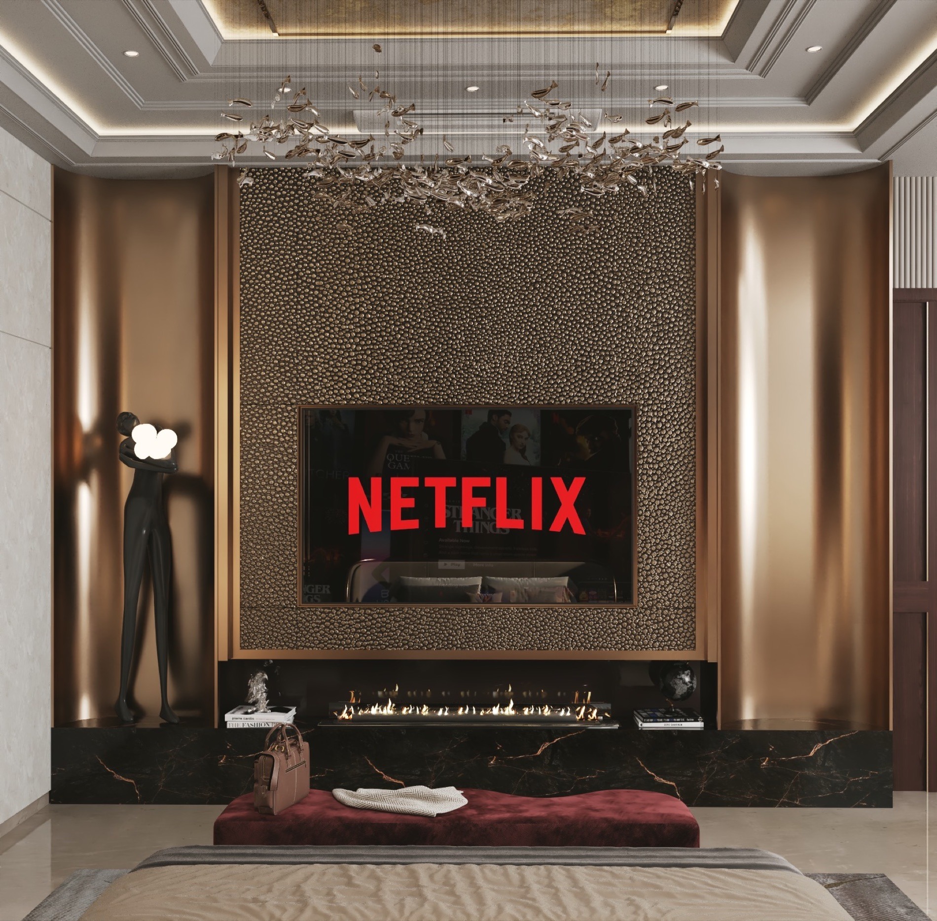 Master Suite — The Burgundy Room, Anusha Shetty Designs